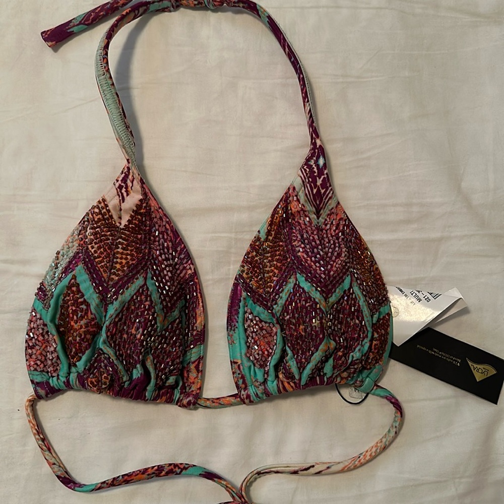 NWT Vix beaded bikini top